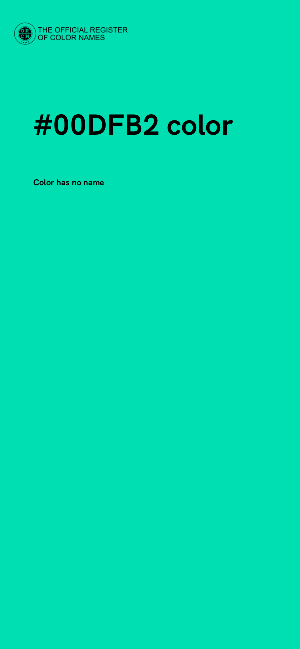 #00DFB2 color image
