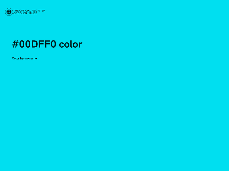 #00DFF0 color image