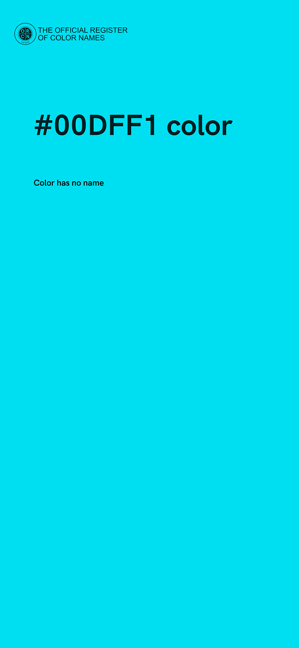 #00DFF1 color image