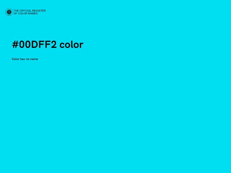 #00DFF2 color image
