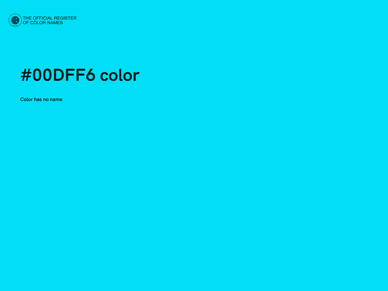 #00DFF6 color image
