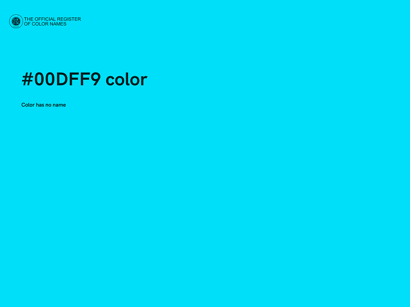 #00DFF9 color image