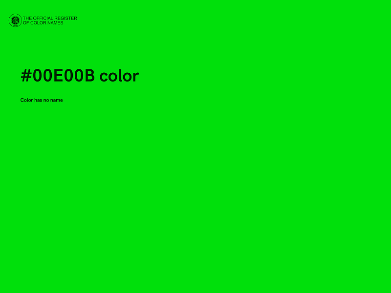 #00E00B color image