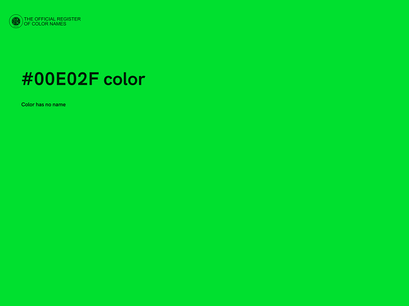 #00E02F color image