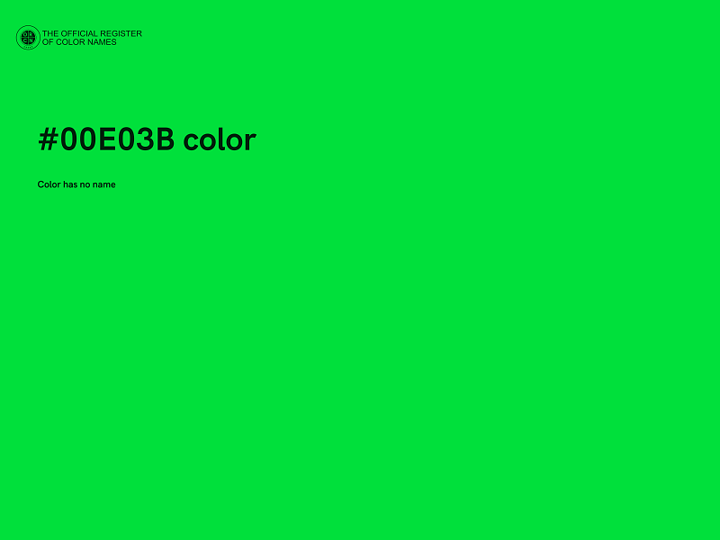 #00E03B color image