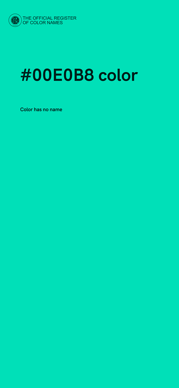 #00E0B8 color image
