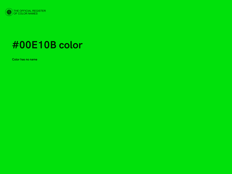 #00E10B color image