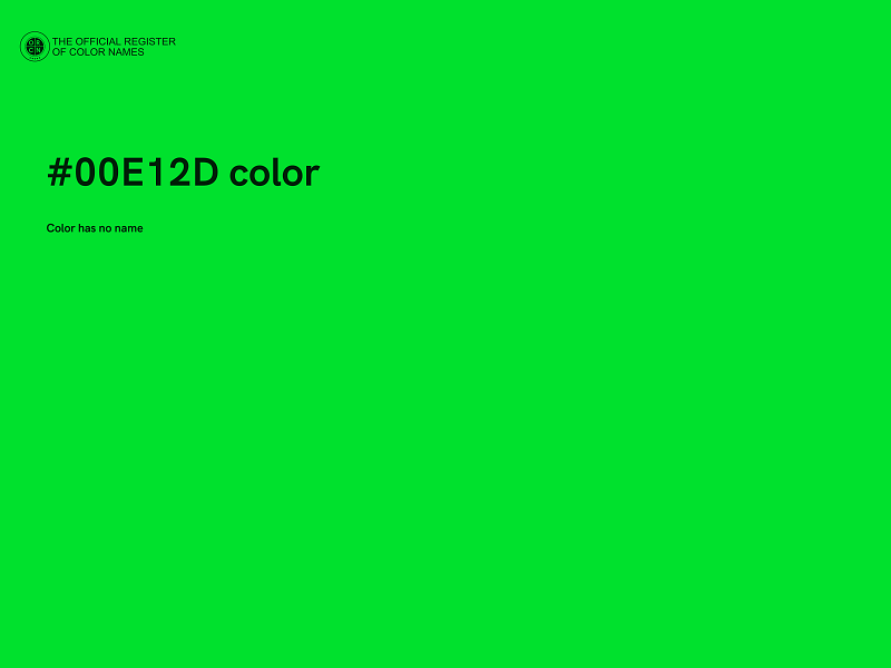 #00E12D color image