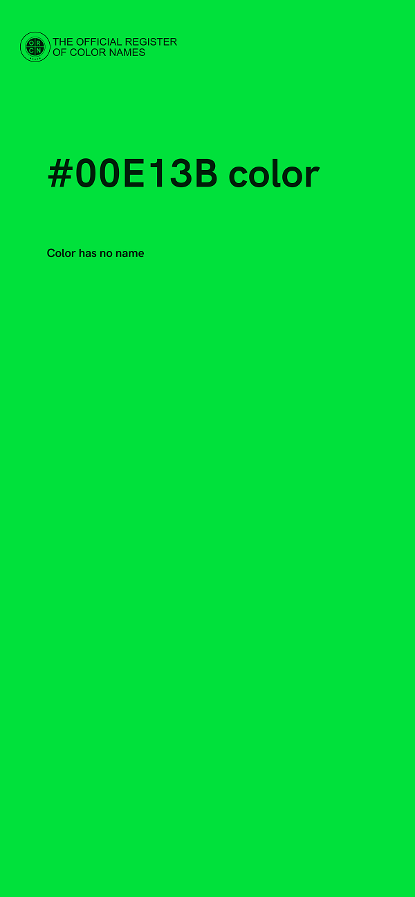 #00E13B color image