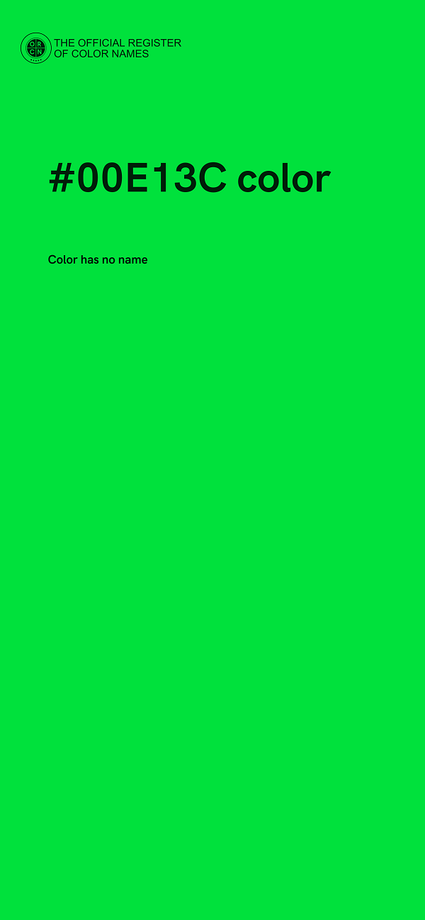 #00E13C color image