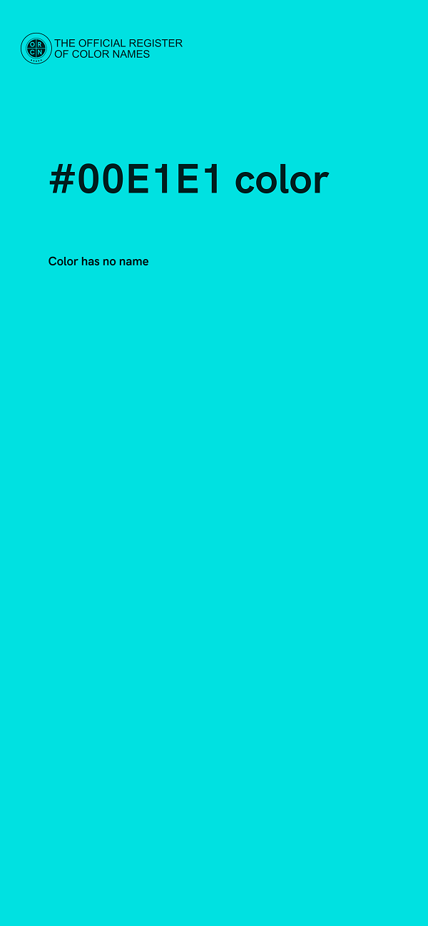 #00E1E1 color image
