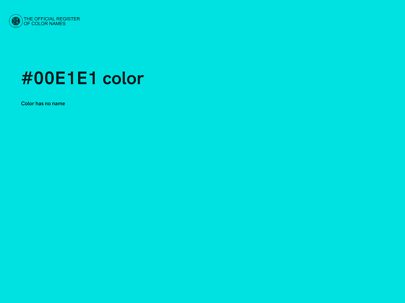 #00E1E1 color image