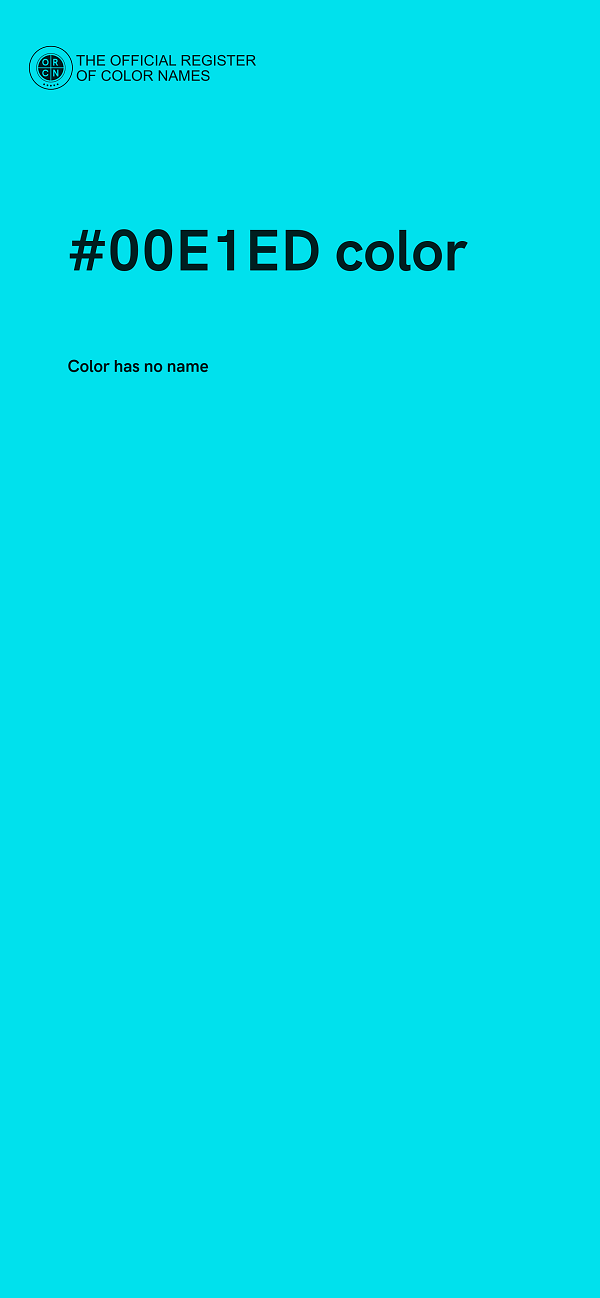 #00E1ED color image