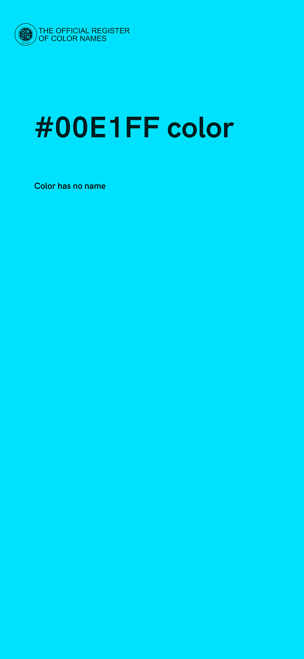 #00E1FF color image