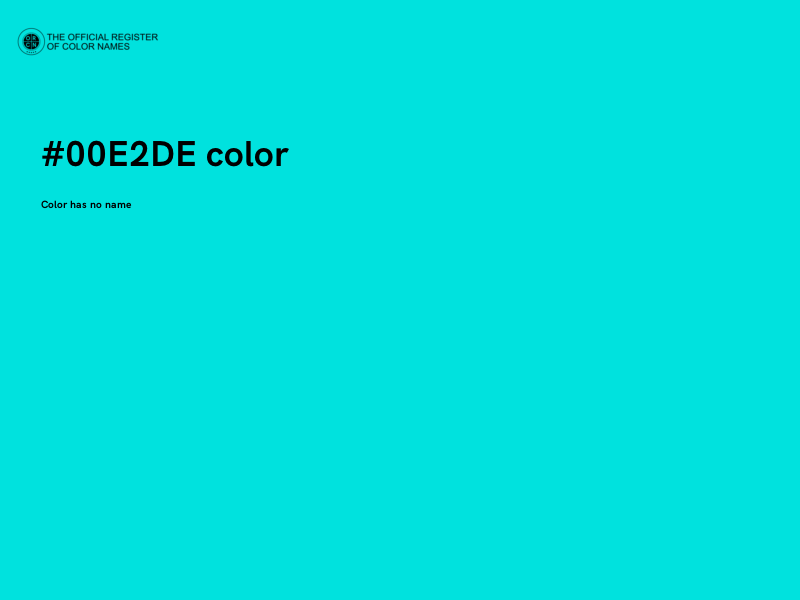 #00E2DE color image