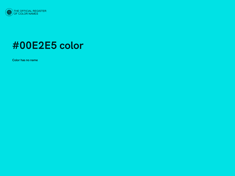 #00E2E5 color image