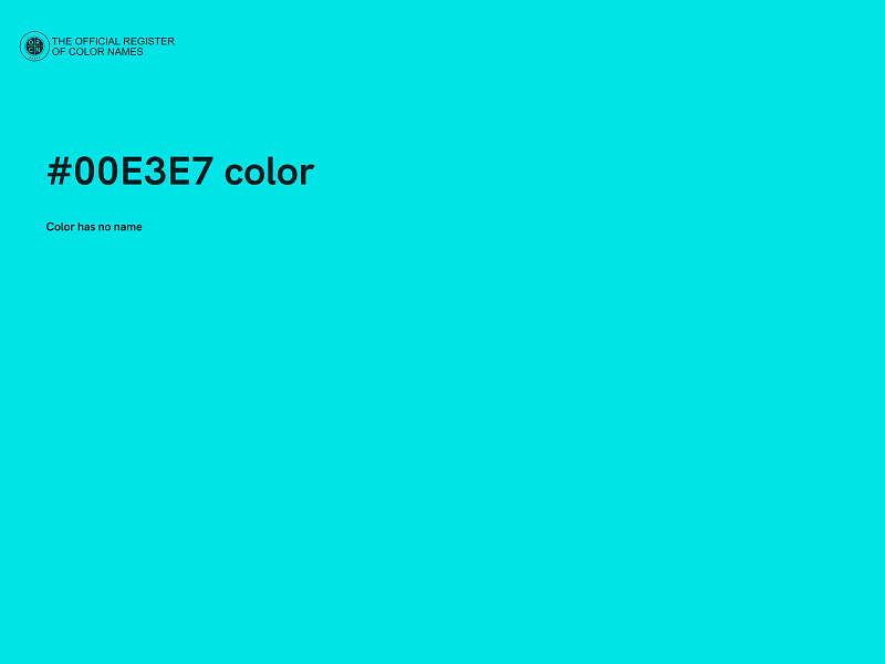 #00E3E7 color image