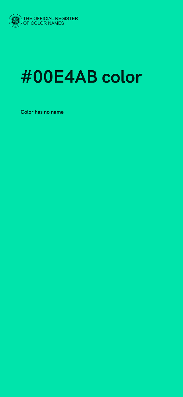 #00E4AB color image
