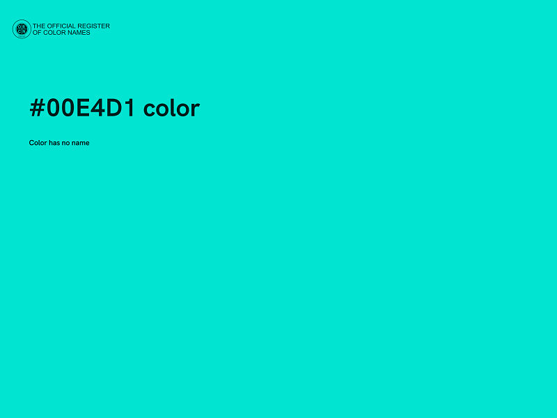 #00E4D1 color image