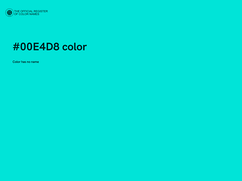 #00E4D8 color image