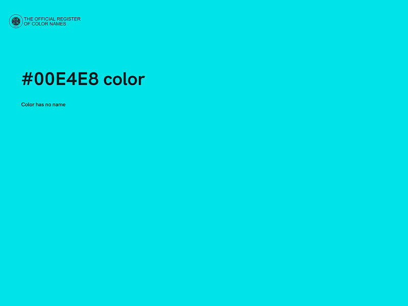 #00E4E8 color image