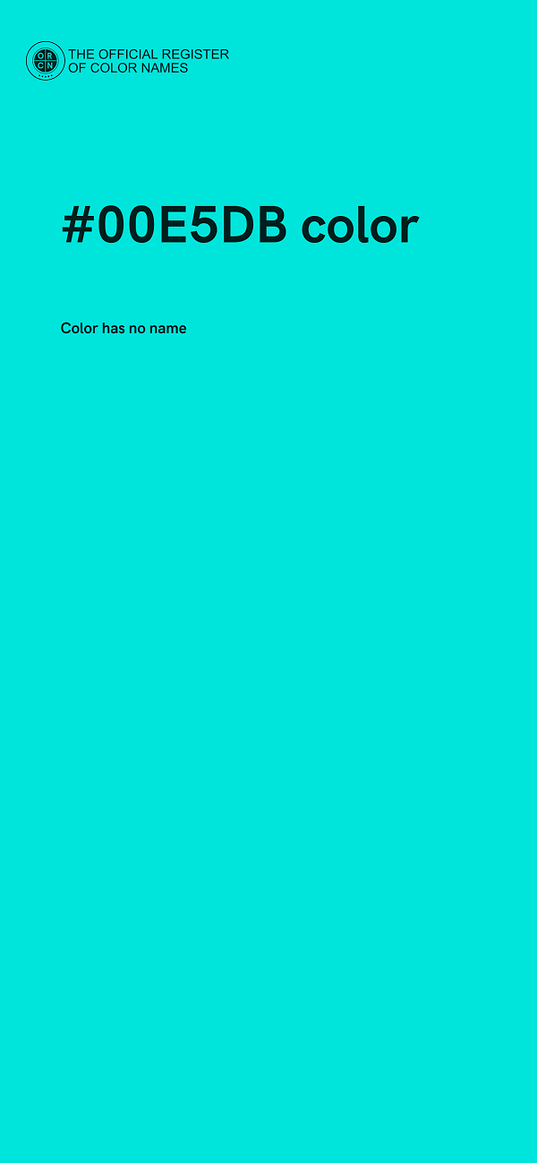 #00E5DB color image