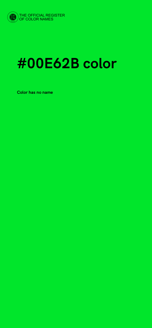 #00E62B color image