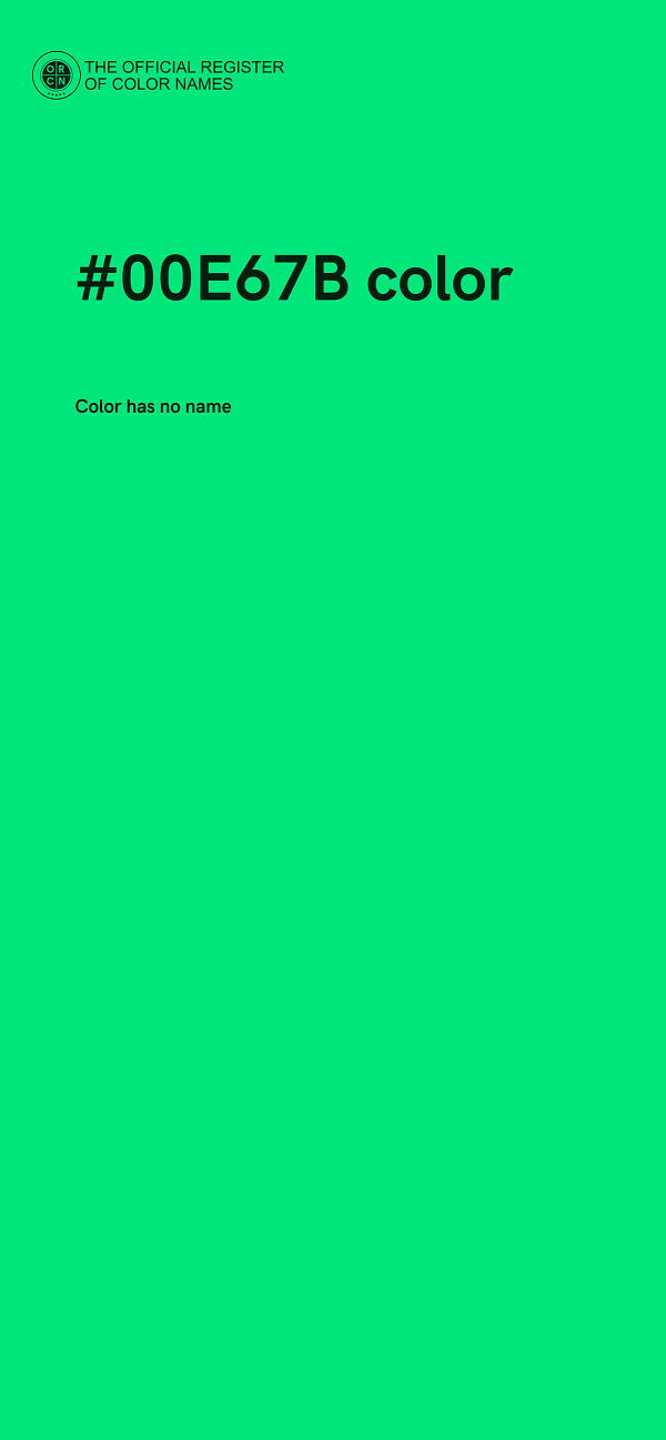 #00E67B color image