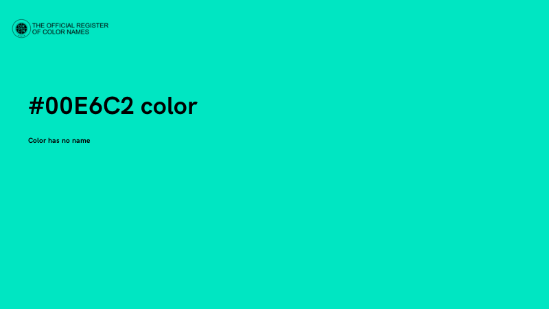 #00E6C2 color image