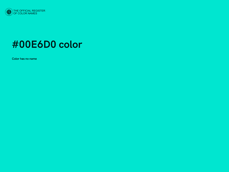 #00E6D0 color image