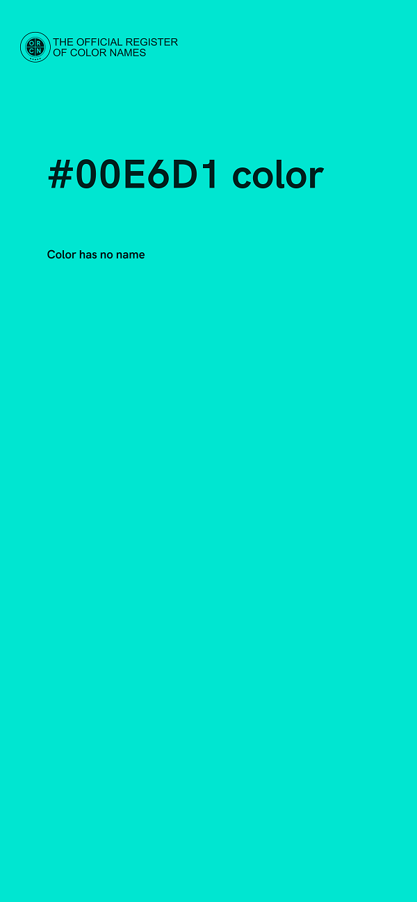 #00E6D1 color image