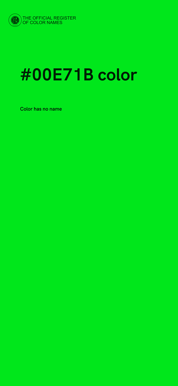 #00E71B color image