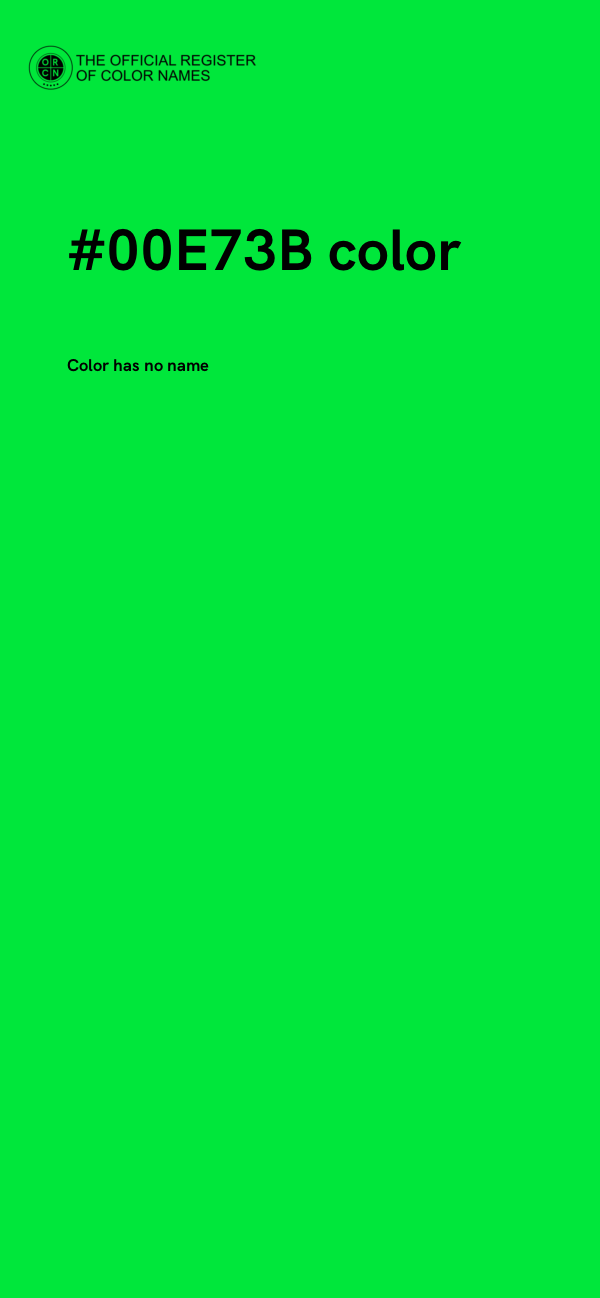 #00E73B color image