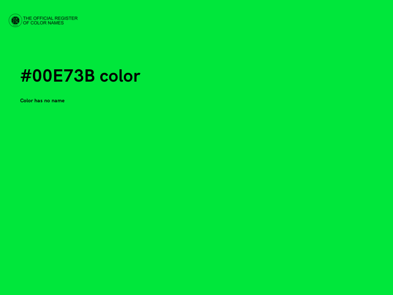 #00E73B color image
