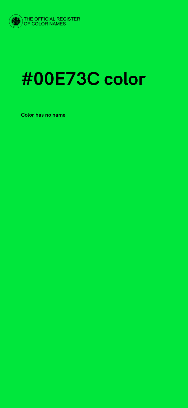 #00E73C color image