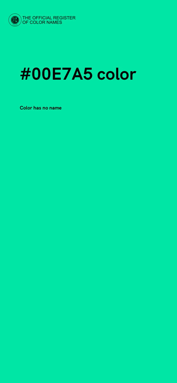 #00E7A5 color image