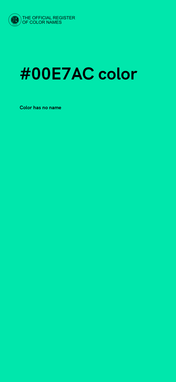 #00E7AC color image