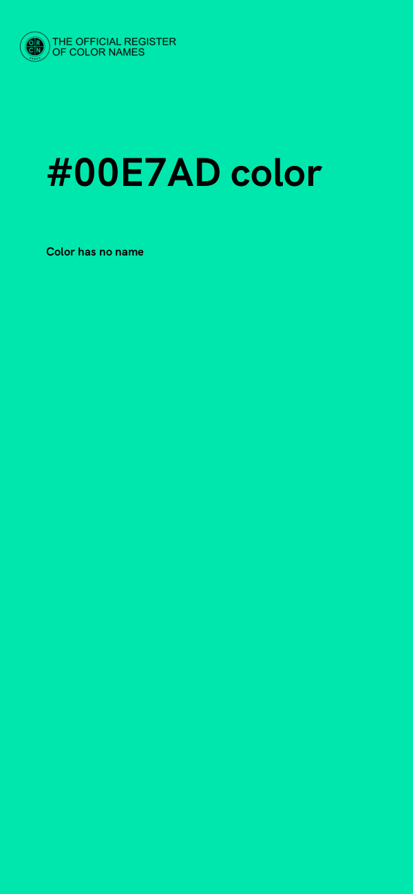 #00E7AD color image