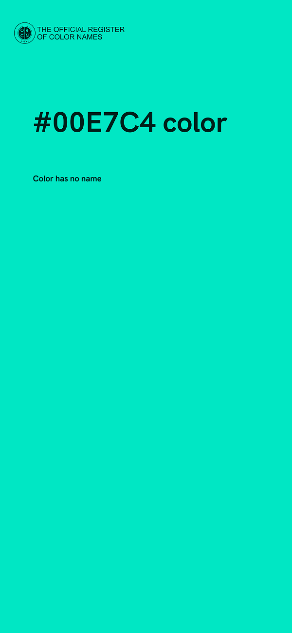 #00E7C4 color image