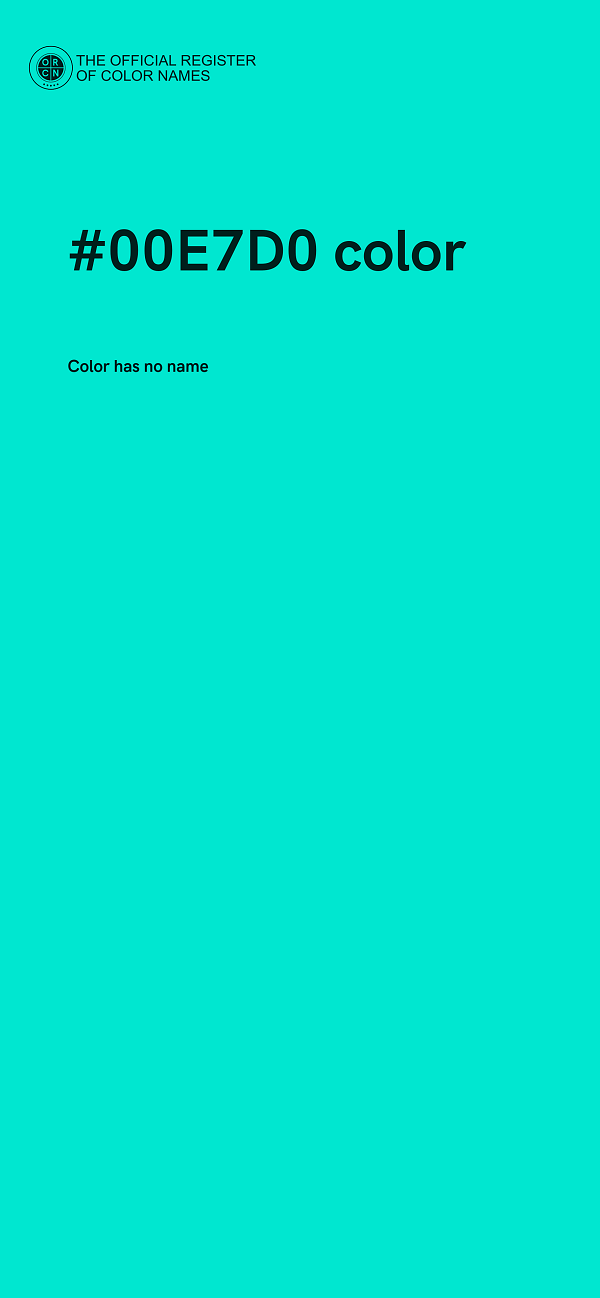 #00E7D0 color image