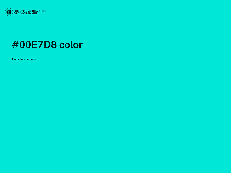 #00E7D8 color image