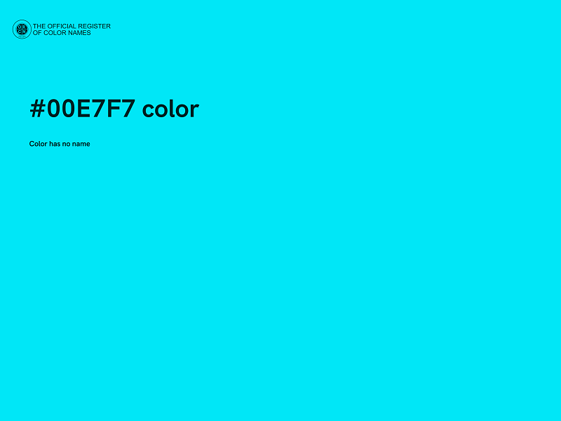 #00E7F7 color image