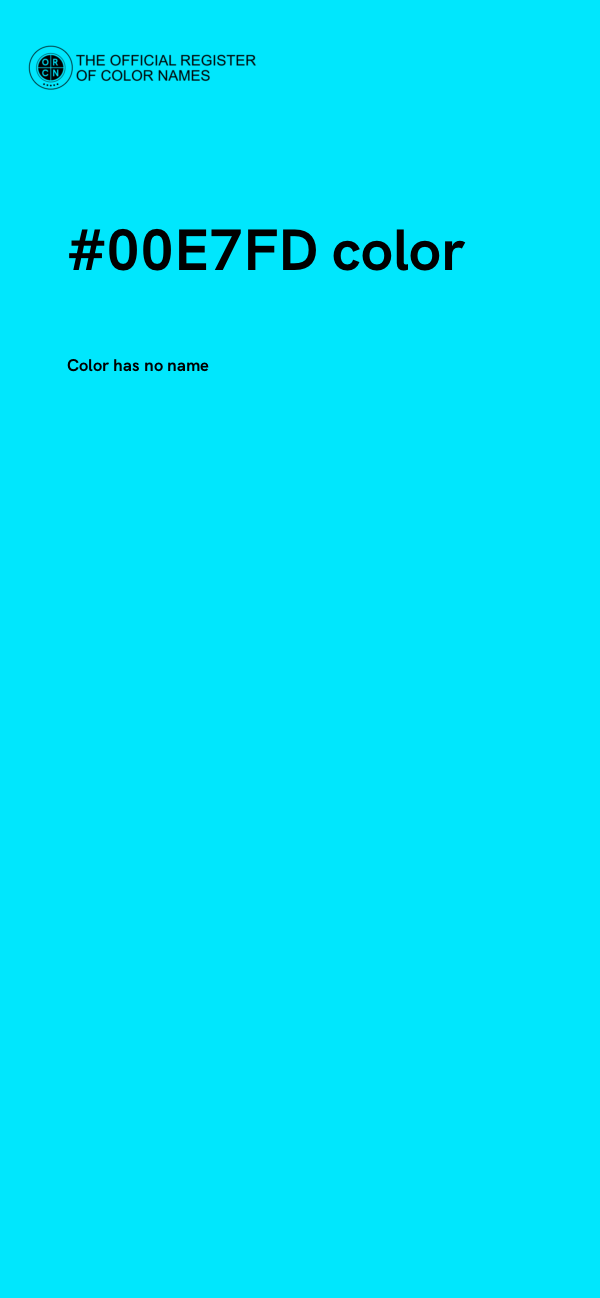 #00E7FD color image