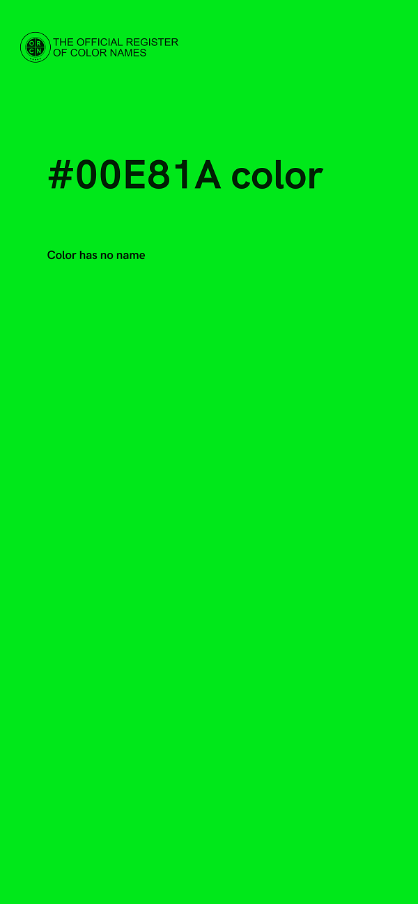 #00E81A color image