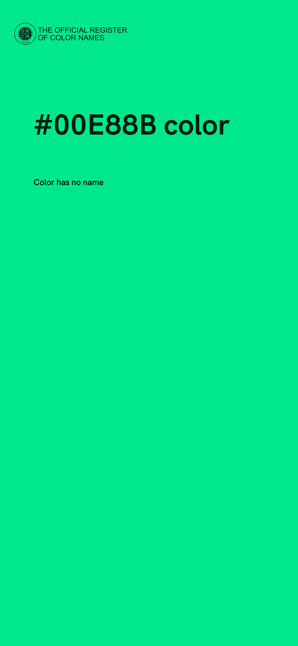 #00E88B color image