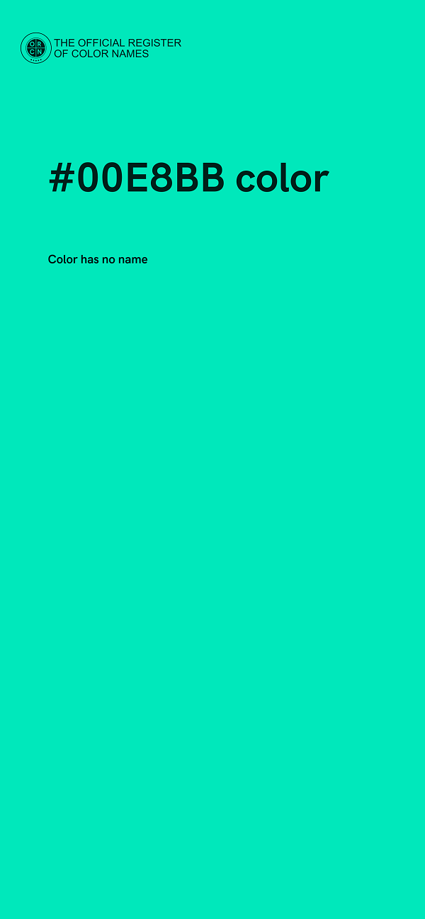 #00E8BB color image