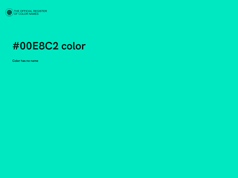#00E8C2 color image