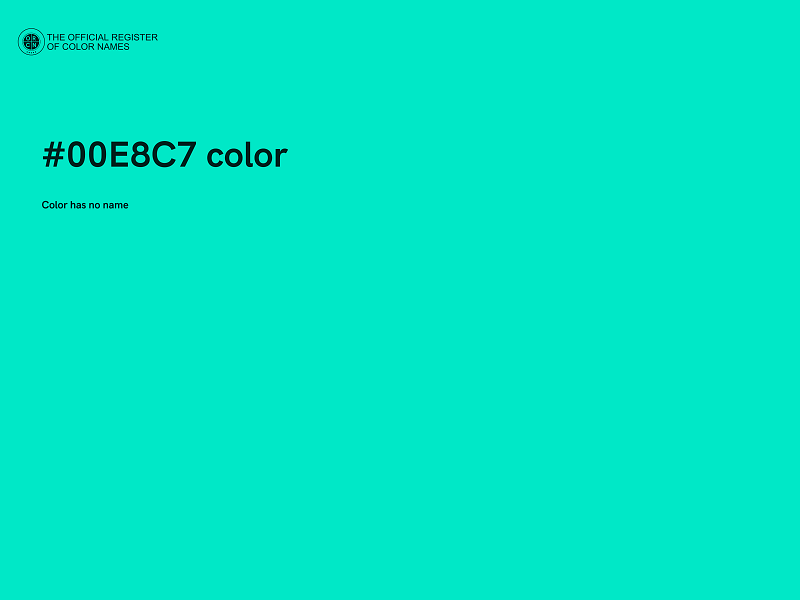 #00E8C7 color image