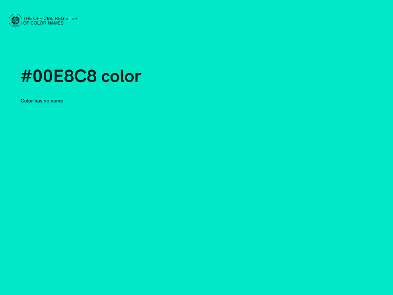 #00E8C8 color image