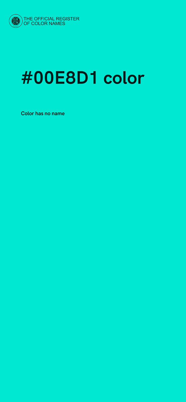 #00E8D1 color image